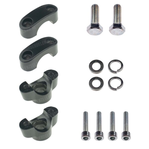 Tomos Voorvork stuurklem set zwart oud model A3 / A35