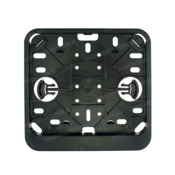 Kentekenplaathouder liggend zwart kunststof BSF 14.5x12.5cm