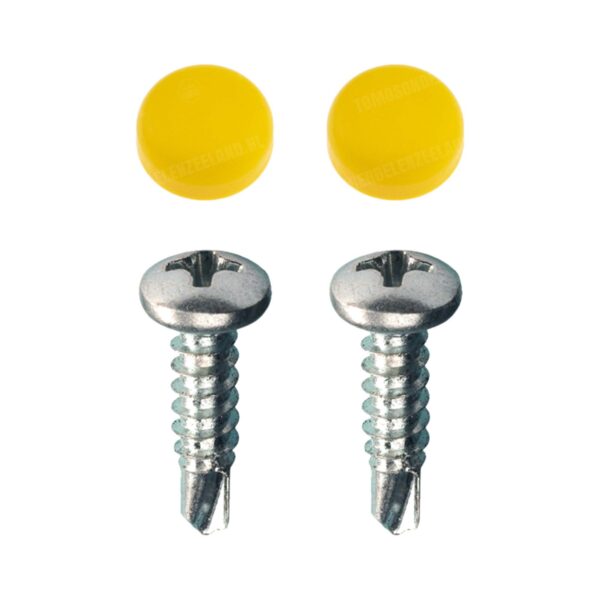 Kentekenplaat Bevestiging set 5.0x16mm Geel