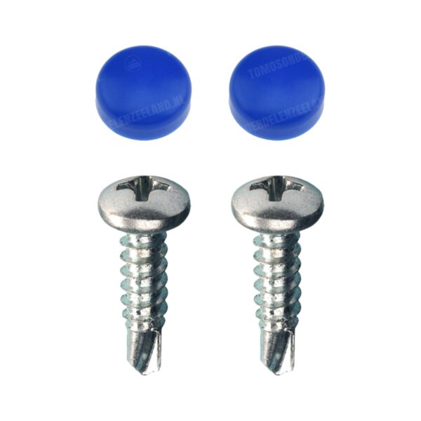 Kentekenplaat Bevestiging set 5.0x16mm Blauw