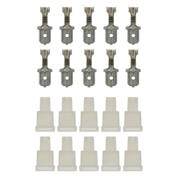 Kabelschoen schuifstekker male set 10 stuks