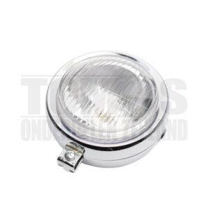 Koplamp unit rond chroom maxi 130mm universeel