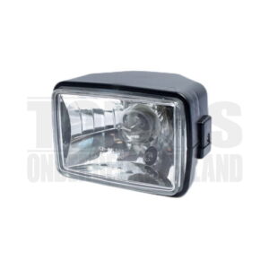 Tomos Koplamp vierkant zwart 4-polig helder glas 150mm DMP