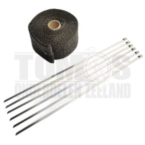 Uitlaat hitteband zwart 5cm x 5 meter