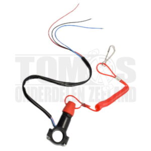 Stuurschakelaar motor Killswitch / dodemanskoord stuur montage rood