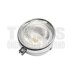 Koplamp unit rond chroom classic 130mm universeel