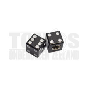 Ventieldop set dobbelsteen zwart