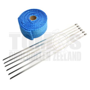 Uitlaat hitteband blauw 5cm x 5 meter