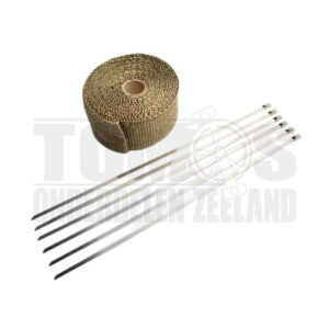 Uitlaat hitteband Titanium 5cm x 5 Meter