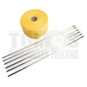 Uitlaat hitteband geel 5cm x 5 meter