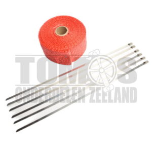 Uitlaat hitteband rood 5cm x 5 meter