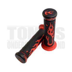 Handvatset Vlammen rood / zwart 22mm / 24mm