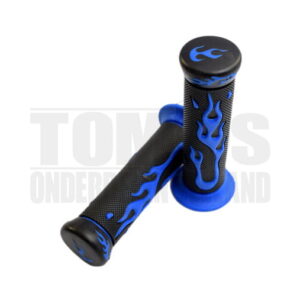 Handvatset Vlammen blauw / zwart 22mm / 24mm