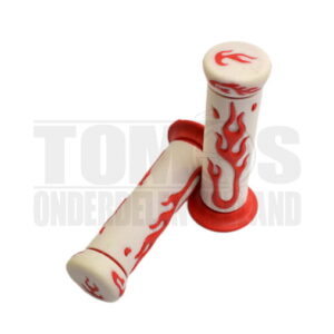 Handvatset Vlammen rood / wit 22mm / 24mm