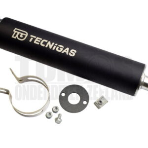 Uitlaat demper Tecnigas universeel Next-R 2-gaats zwart