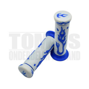 Handvatset Vlammen blauw / wit 22mm / 24mm