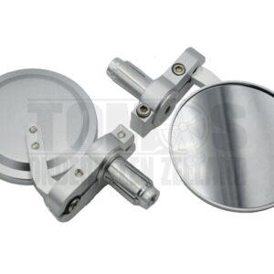 Spiegelset bar-end insteek rond zilver 12mm / 18mm universeel