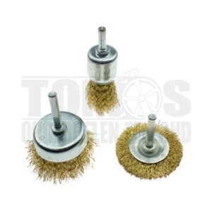 Staalborstelset rond 3-delig