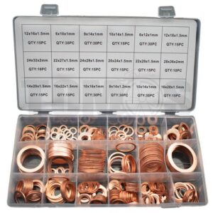 Koperringen assortiment set 350-delig