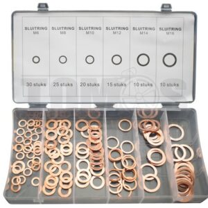 Koperringen assortiment set 110-delig