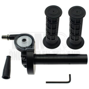 Snelgas rechts greepset gashendel haaks aluminium zwart Tuning