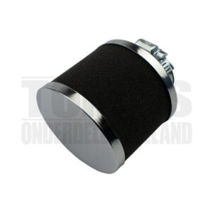 Powerfilter luchtfilter schuim 30mm / 35mm chroom recht zwart Dellorto PHBG / PHVA