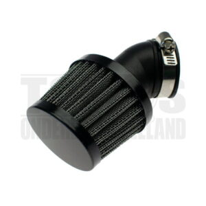 Powerfilter luchtfilter 35mm zwart 45 graden schuin Dellorto