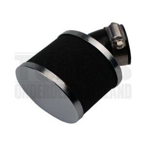 Powerfilter luchtfilter schuim 35mm chroom 45 graden zwart Dellorto PHBG / PHVA