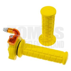 Snelgas rechts greepset gashendel haaks M84 geel / oranje Lusito