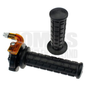 Snelgas rechts greepset gashendel haaks M84 zwart / oranje Lusito