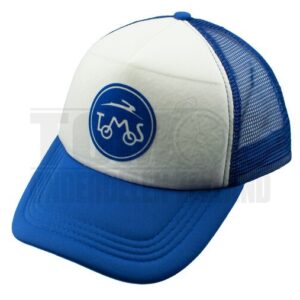 Tomos trucker pet blauw / wit met logo