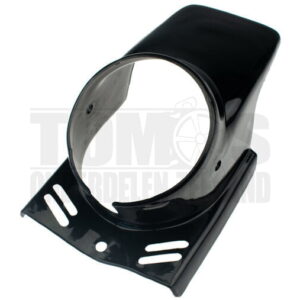 Koplampkap spoiler rond zwart 130mm