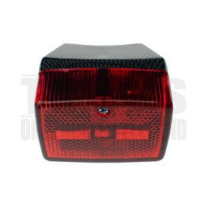 Achterlicht klein model ULO carbon / rood 6v / 12v