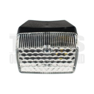 Achterlicht klein model ULO zwart met ruitpatroon glas 6v / 12v