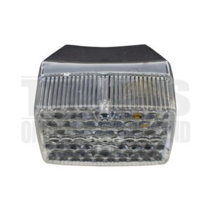 Achterlicht klein model ULO chroom met ruitpatroon glas 6v / 12v