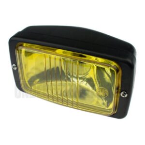 Koplamp vierkant rechthoekig zwart/geel 140mm GUIA universeel