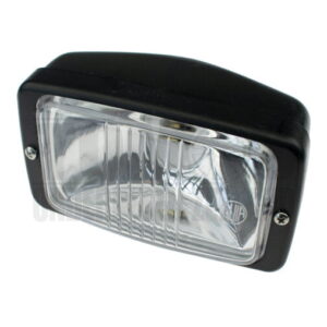 Koplamp vierkant rechthoekig zwart/helder 140mm GUIA universeel