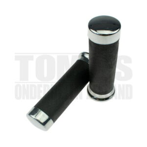 Handvatset Tuning chopper zwart / chroom 22mm / 24mm