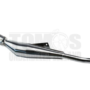 Tomos Uitlaat 28mm Tecno Bullet chroom / aluminium Euro2 A3 / A35 / A52