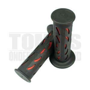 Handvatset Druppel rood / zwart 22mm / 24mm