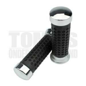 Handvatset model piaggio / vespa zwart / chroom 22mm / 24mm