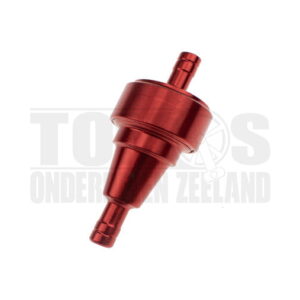 Benzinefilter Aluminium rood 6mm CNC universeel