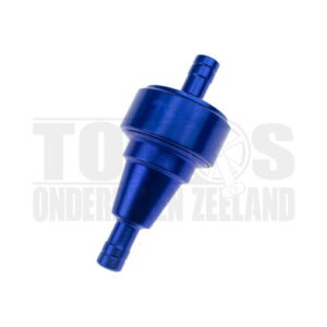 Benzinefilter Aluminium blauw 6mm CNC universeel