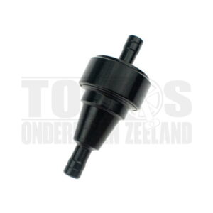 Benzinefilter Aluminium zwart 6mm CNC universeel