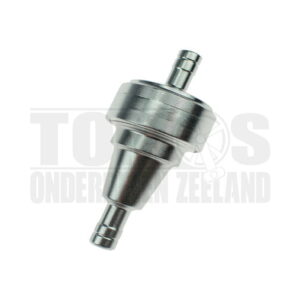 Benzinefilter Aluminium zilver 6mm CNC universeel