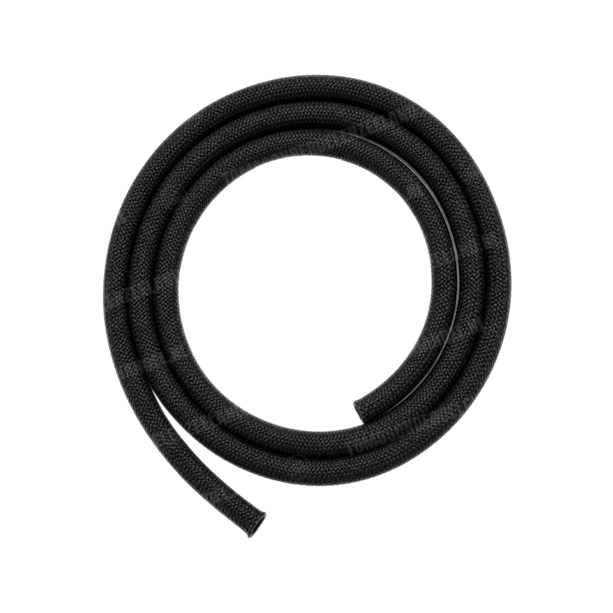 Benzineslang 5x10mm zwart textiel mantel per meter universeel
