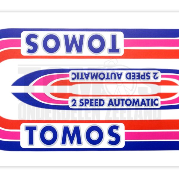 Tomos Stickerset Standaard set compleet paars blauw / roze / rood S25 / A3 / A35