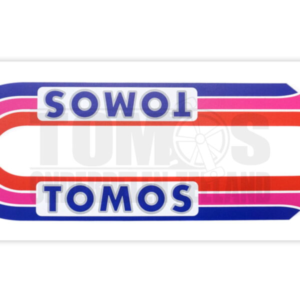 Tomos Stickerset tank standaard automatic paars blauw / roze / rood