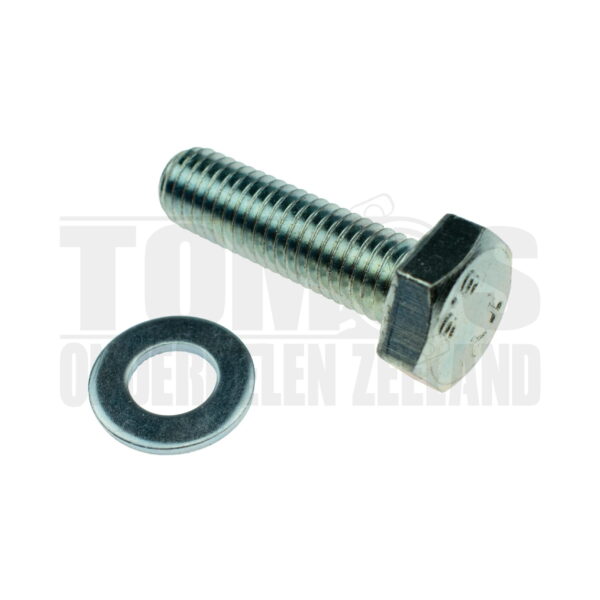 Schokbrekerbout en voetsteun zeskantbout M10x35 met ring