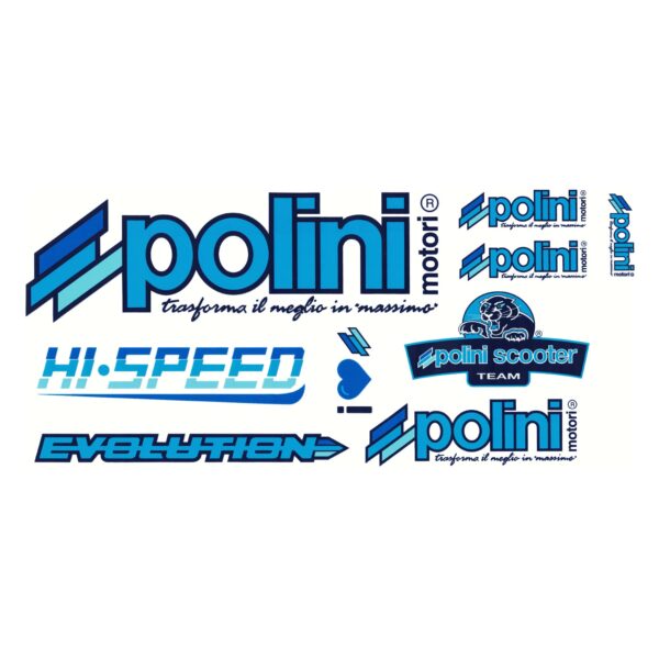 Polini stickerset Scooter Team 9-delig